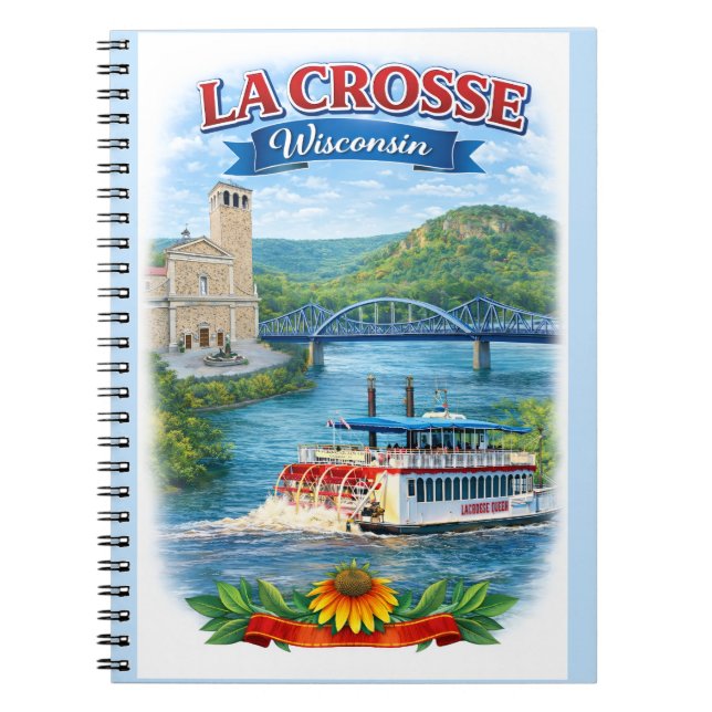 La Crosse, WI Scenic Wisconsin Notebook (Front)