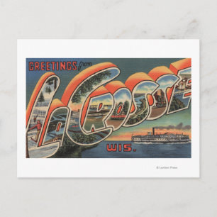 La Crosse, Wisconsin - Large Letter Scenes Postcard