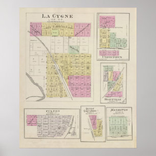 La Cygne, Uniontown, Hiattville, Fulton, Kansas Poster