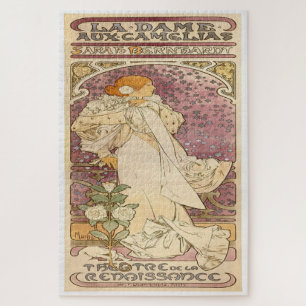 La Dame aux Camélias: Art Nouveau Elegance Jigsaw Puzzle