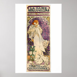 La Dame aux Camélias by Alfons Mucha (1896) Poster