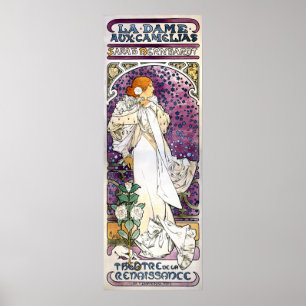 la dame aux camélias by Alfons Mucha 1896 Poster