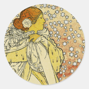 La Dame aux Camelias Classic Round Sticker