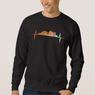 La Defense Paris Heartbeat Retro Skyline Vintage S Sweatshirt