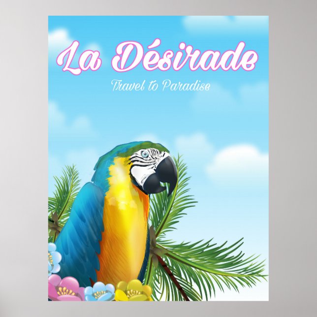 La Désirade Parrot travel poster (Front)