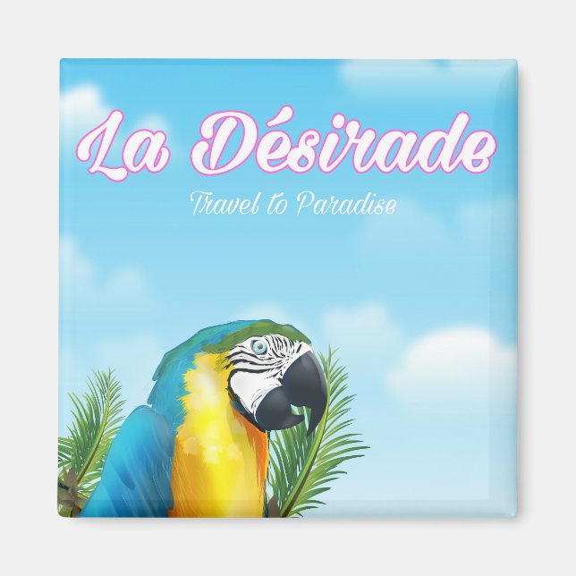 La Désirade Parrot travel poster Magnet (Front)