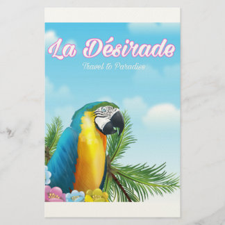 La Désirade Parrot travel poster Stationery