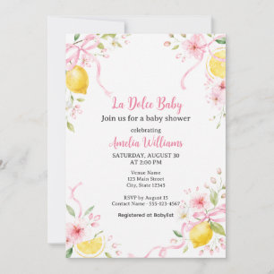 La Dolce Baby Lemon Baby Shower Invitation