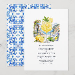 La Dolce Vita Amalfi Coast Spritz Wedding Invitation