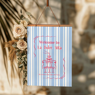 La Dolce Vita Bachelorette Weekend Itinerary Hanging Tapestry