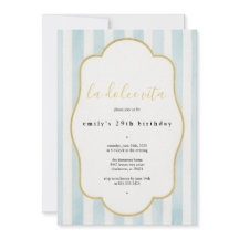 La Dolce Vita Birthday Invitation