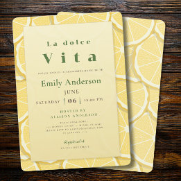 La Dolce Vita Bridal Shower | Amalfi Lemon Italian Invitation