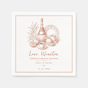 La Dolce Vita Bridal Shower Italian Amalfi Coast Napkin