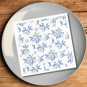 La Dolce Vita Bridal Shower Napkins Blue Lemon