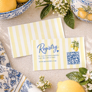 La Dolce Vita Bridal Shower Registry QR code Enclosure Card