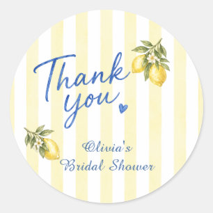 La Dolce Vita Bridal Shower Thank You  Classic Round Sticker