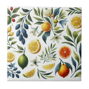La Dolce Vita Citrus Mediterranean Decor Tile