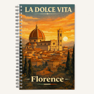 La Dolce Vita - Florance Vintage Travel Poster Notebook
