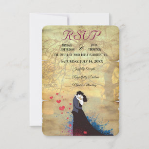 La Dolce Vita French Inspiration Classic 1940s  RSVP Card