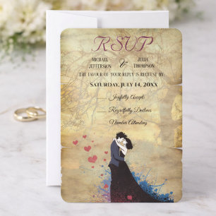 La Dolce Vita French Inspiration Classic 1940s  RSVP Card