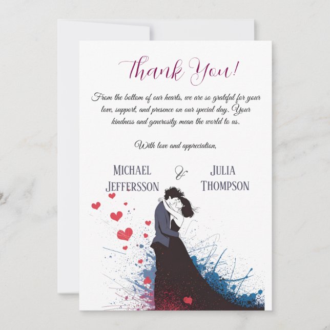 La Dolce Vita French Inspiration Classic 1940s  Thank You Card (Front)