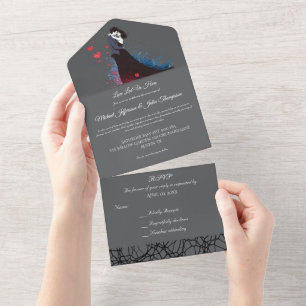 La Dolce Vita French Inspiration Wedding 1940s  All In One Invitation