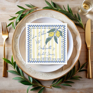 La Dolce Vita Hand drawn stripes bridal shower Napkin