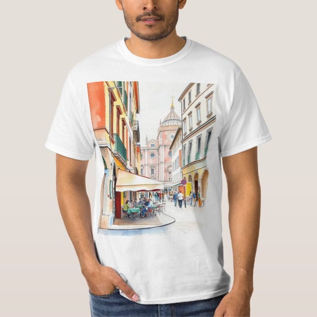 La Dolce Vita in Bologna: Piazza Maggiore T-Shirt (Front)