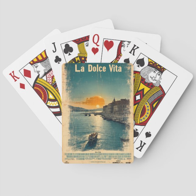 . La Dolce Vita - Inspired by 1960s Posters Playing Cards (Back)