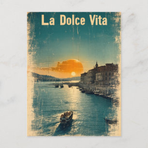 . La Dolce Vita - Inspired by 1960s Posters Postcard
