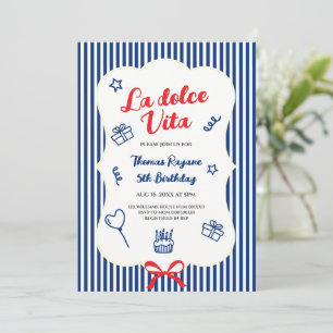 la dolce vita italian any age birthday invitation