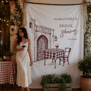 La dolce vita Italian bridal shower backdrop Tapestry