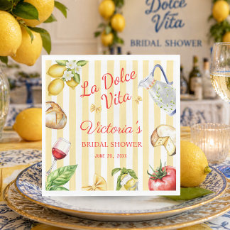 La Dolce Vita Italian Bridal Shower Paper Napkin