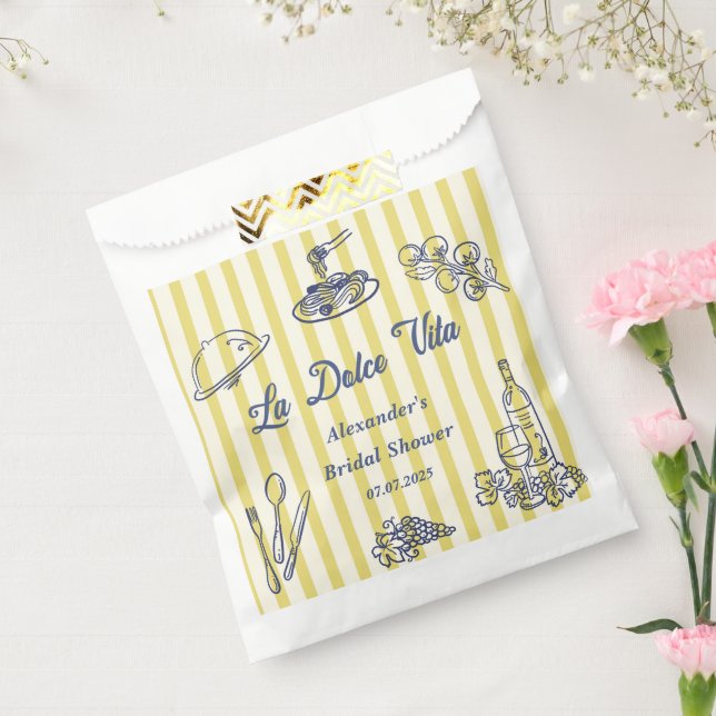 La Dolce Vita Italian Bridal Shower Party  Favour Bags (Sealed)