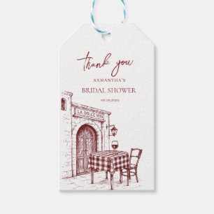 La dolce vita Italian bridal shower thank you tag
