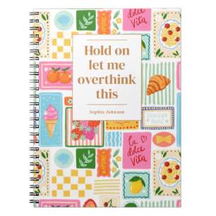 La Dolce Vita Italian French Personalized Colorful Notebook