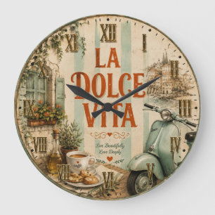 La Dolce Vita Italian Large Clock