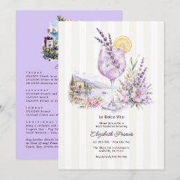 La Dolce Vita Italian Lavender Gin Bach Weekend Invitation