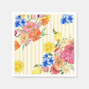 La dolce vita Italian Lemon summer Bridal shower Napkin