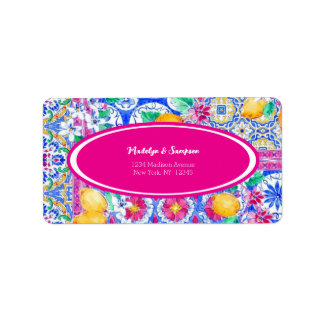 La Dolce Vita Italian Lemon wedding Invitation Label