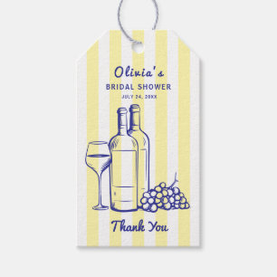 La Dolce Vita Italian Lemon Yellow Bridal Shower Gift Tags