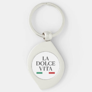 La Dolce Vita Italian Metal Keychain