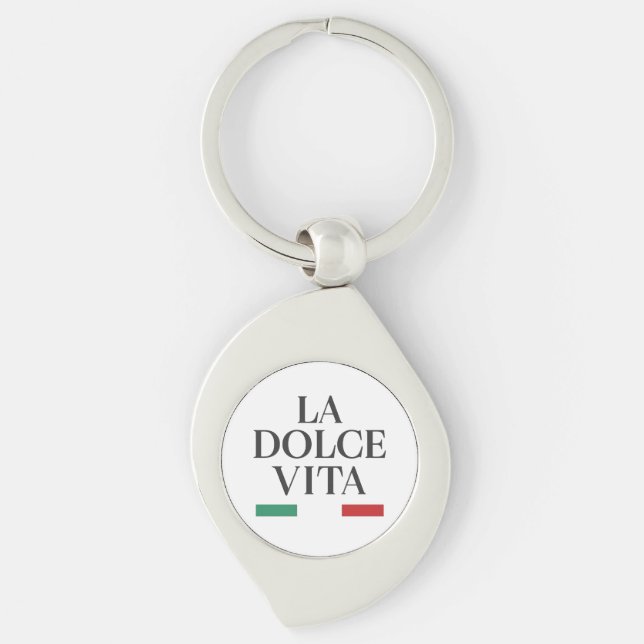 La Dolce Vita Italian Metal Keychain (Front)