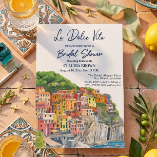La Dolce Vita Italian Riviera Bridal Shower Invitation