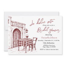 La dolce vita Italian sketch bridal shower