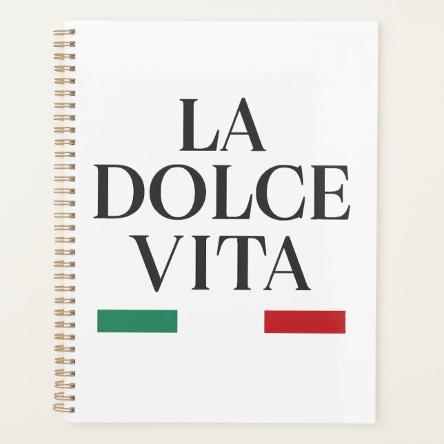 La Dolce Vita Italian Spiral Planner (Front)