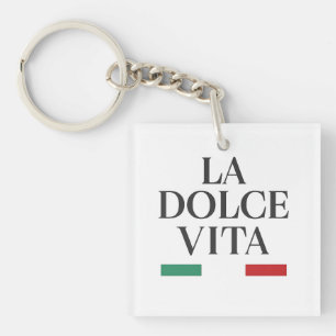 La Dolce Vita Italian Square Keychain