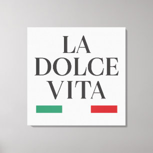 La Dolce Vita Italian Stretched Canvas Print
