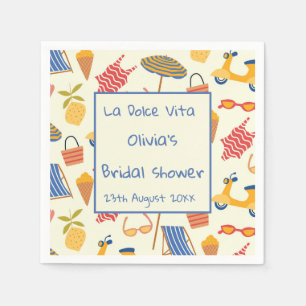 La dolce Vita Italian summer beach bridal shower Napkin