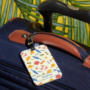 La Dolce Vita Italian Summer beach food custom Luggage Tag